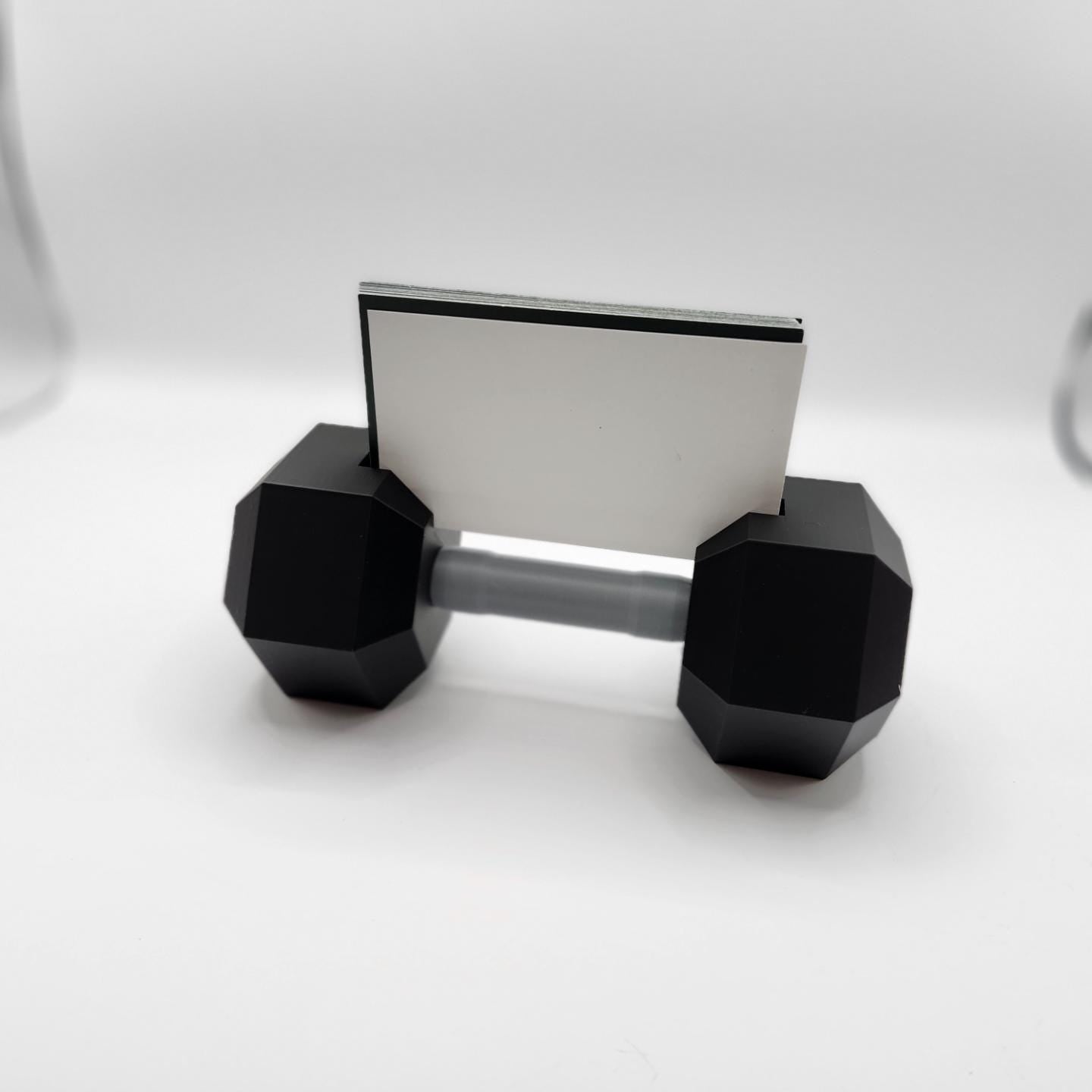 Porte-cartes de visite haltère unique – Un incontournable pour les professionnels du fitness ! Le cadeau parfait !