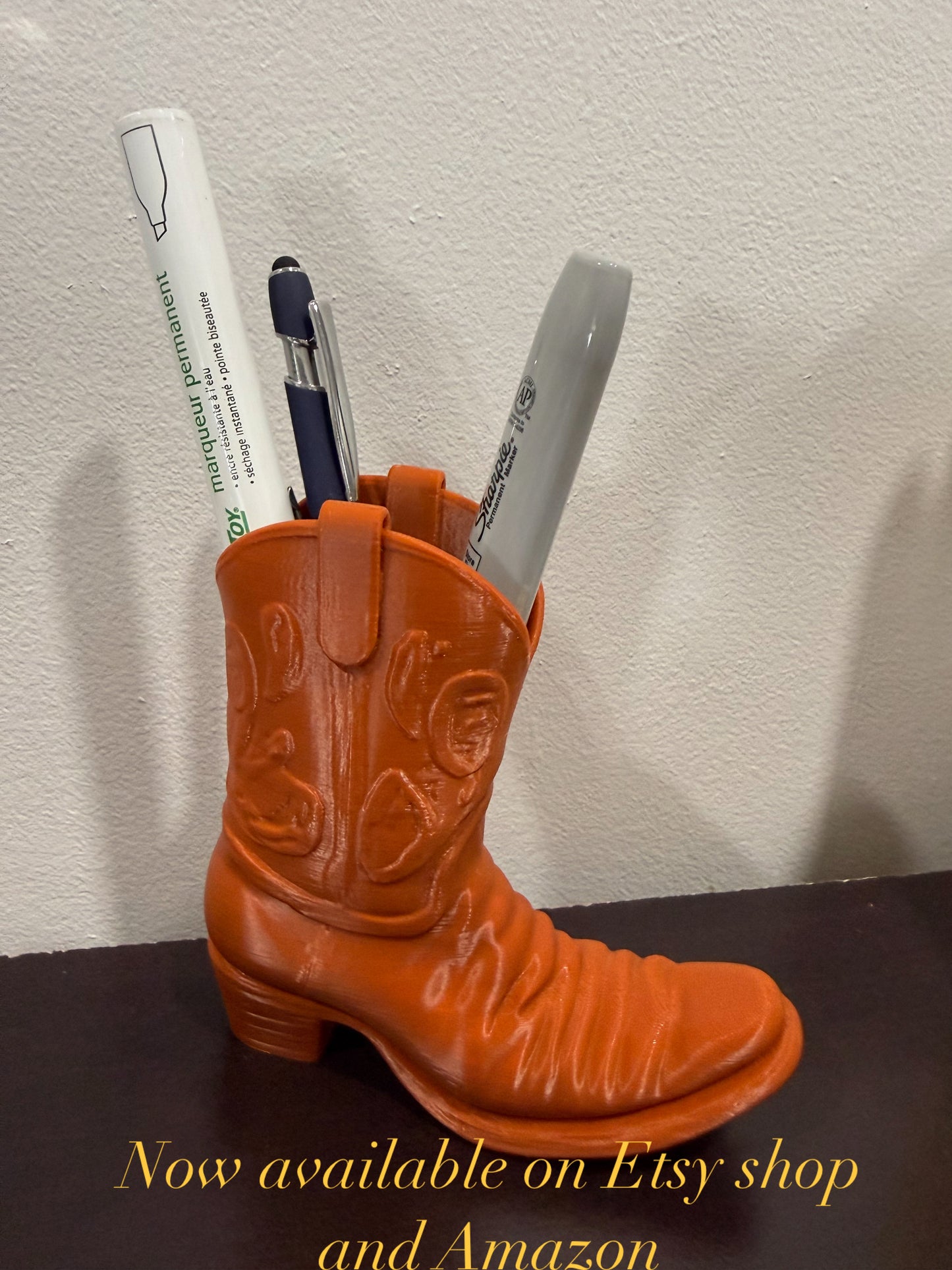 Organisateur de bureau botte de cowboy - Décoration de bureau porte-stylo