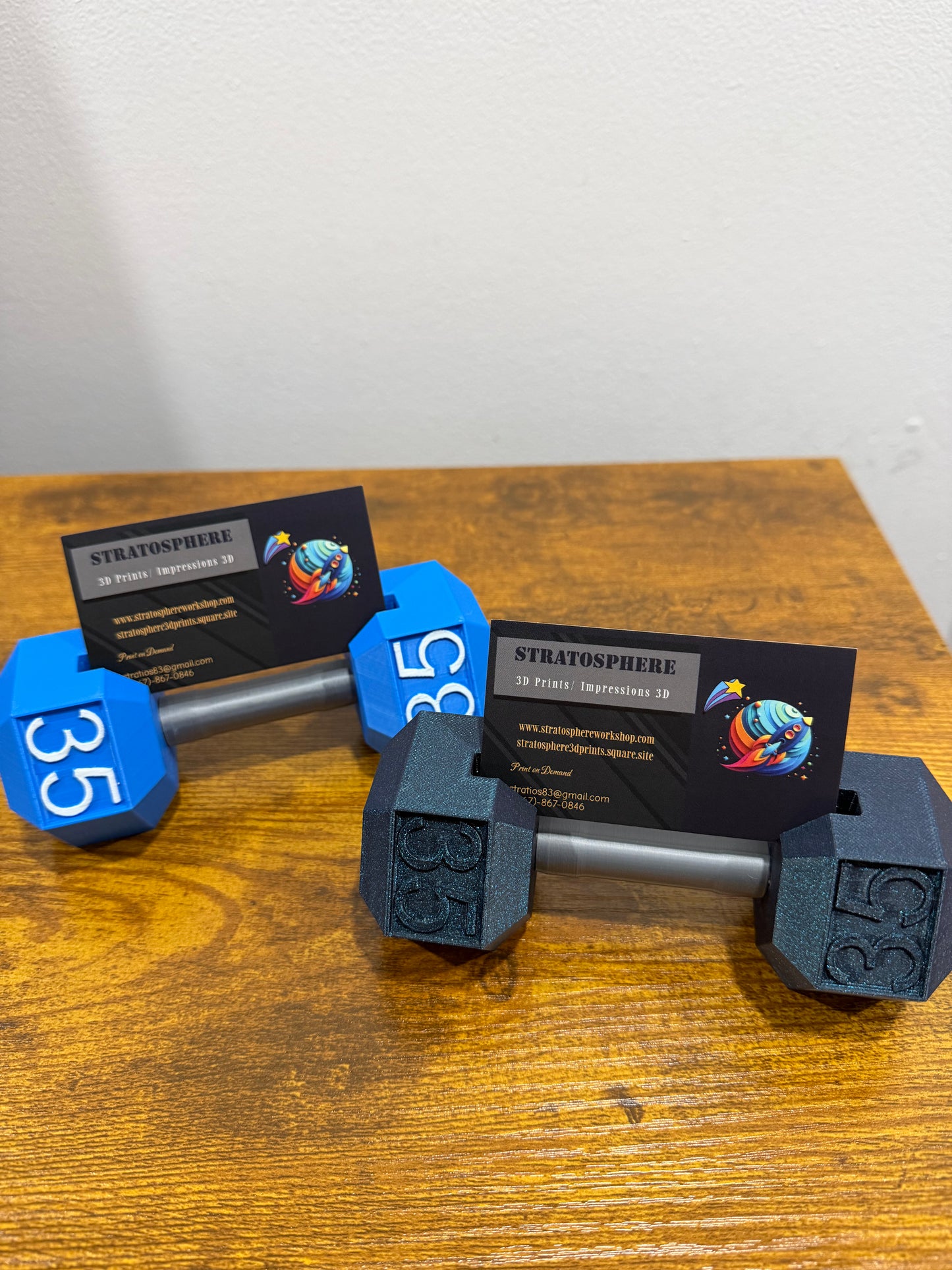 Porte-cartes de visite haltère unique – Un incontournable pour les professionnels du fitness ! Le cadeau parfait !