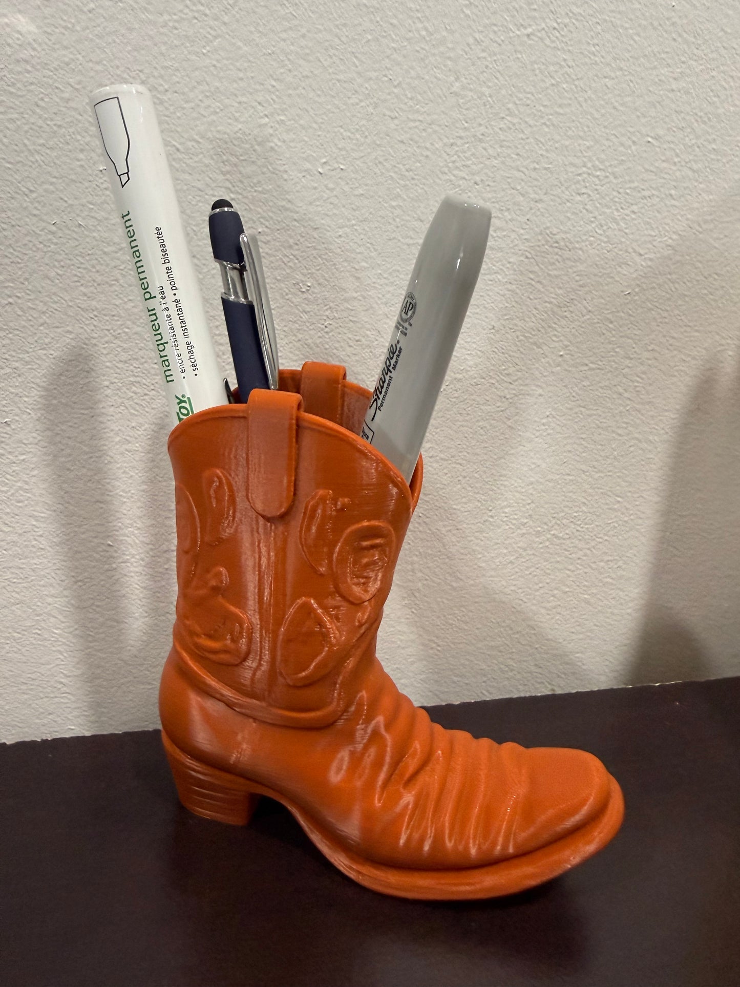 Organisateur de bureau botte de cowboy - Décoration de bureau porte-stylo