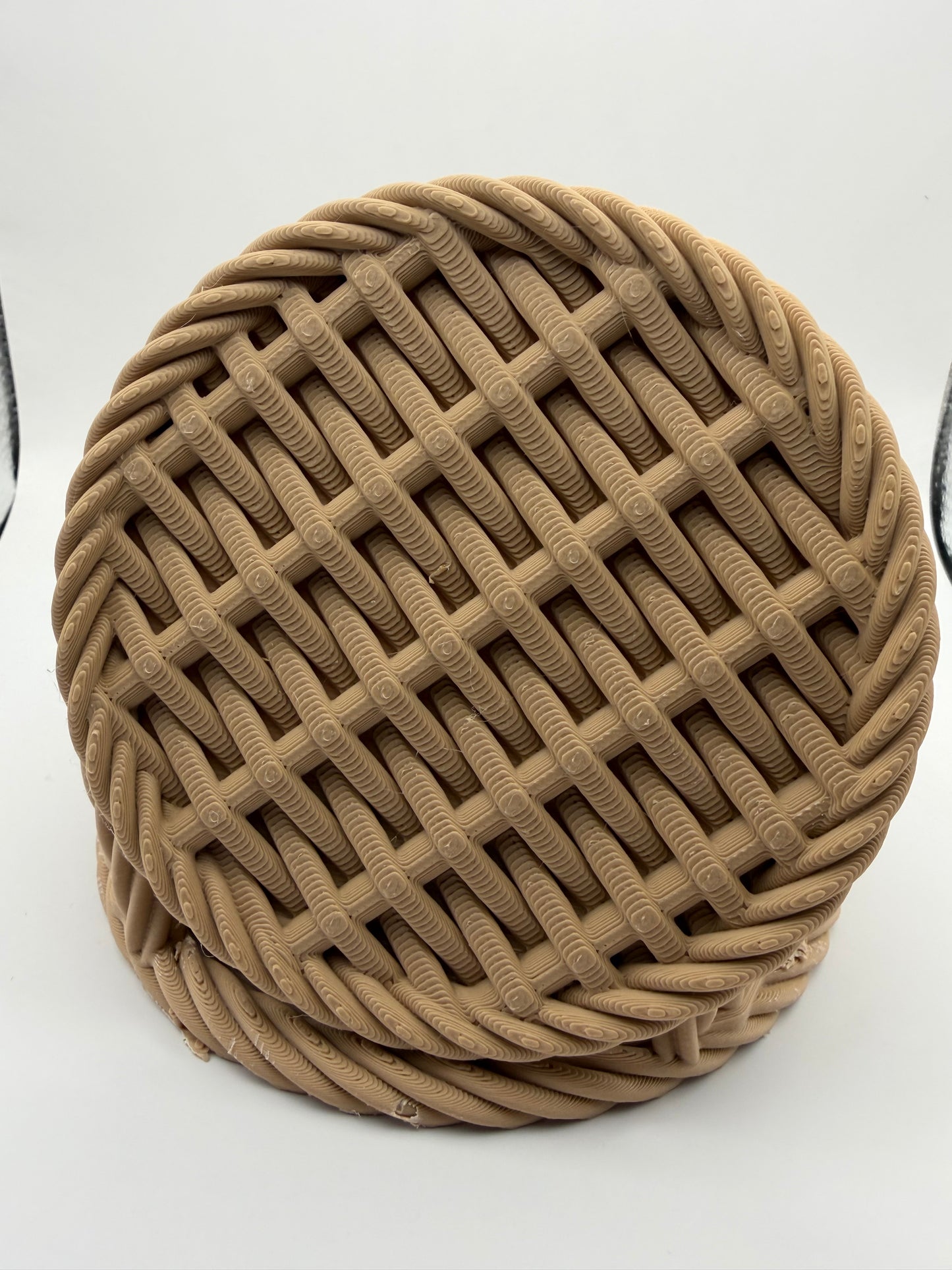 3D Printed Rope‑Style Coasters • Woven Pattern Drink Coaster Set • Modern Minimalist Home Decor