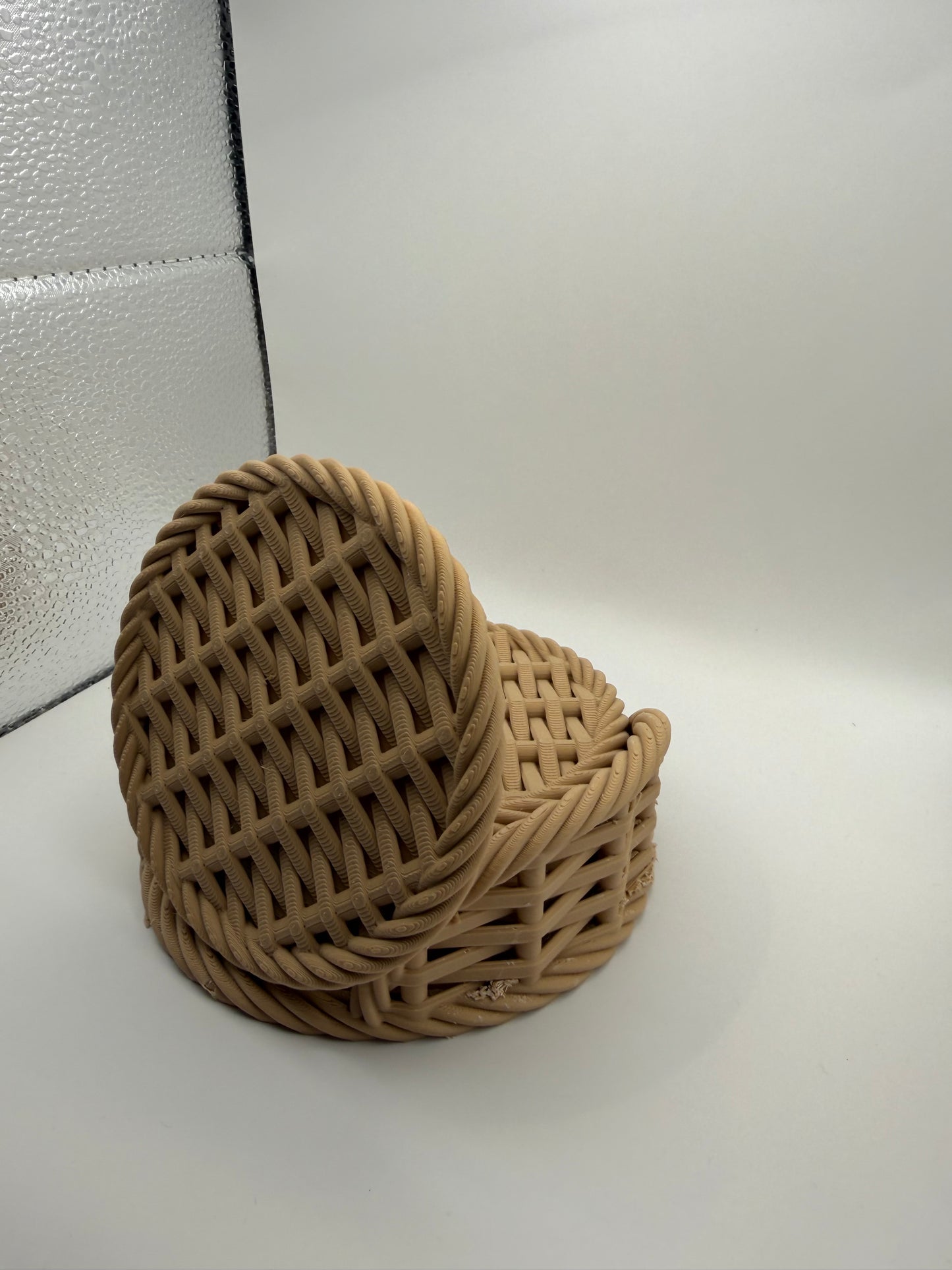 3D Printed Rope‑Style Coasters • Woven Pattern Drink Coaster Set • Modern Minimalist Home Decor