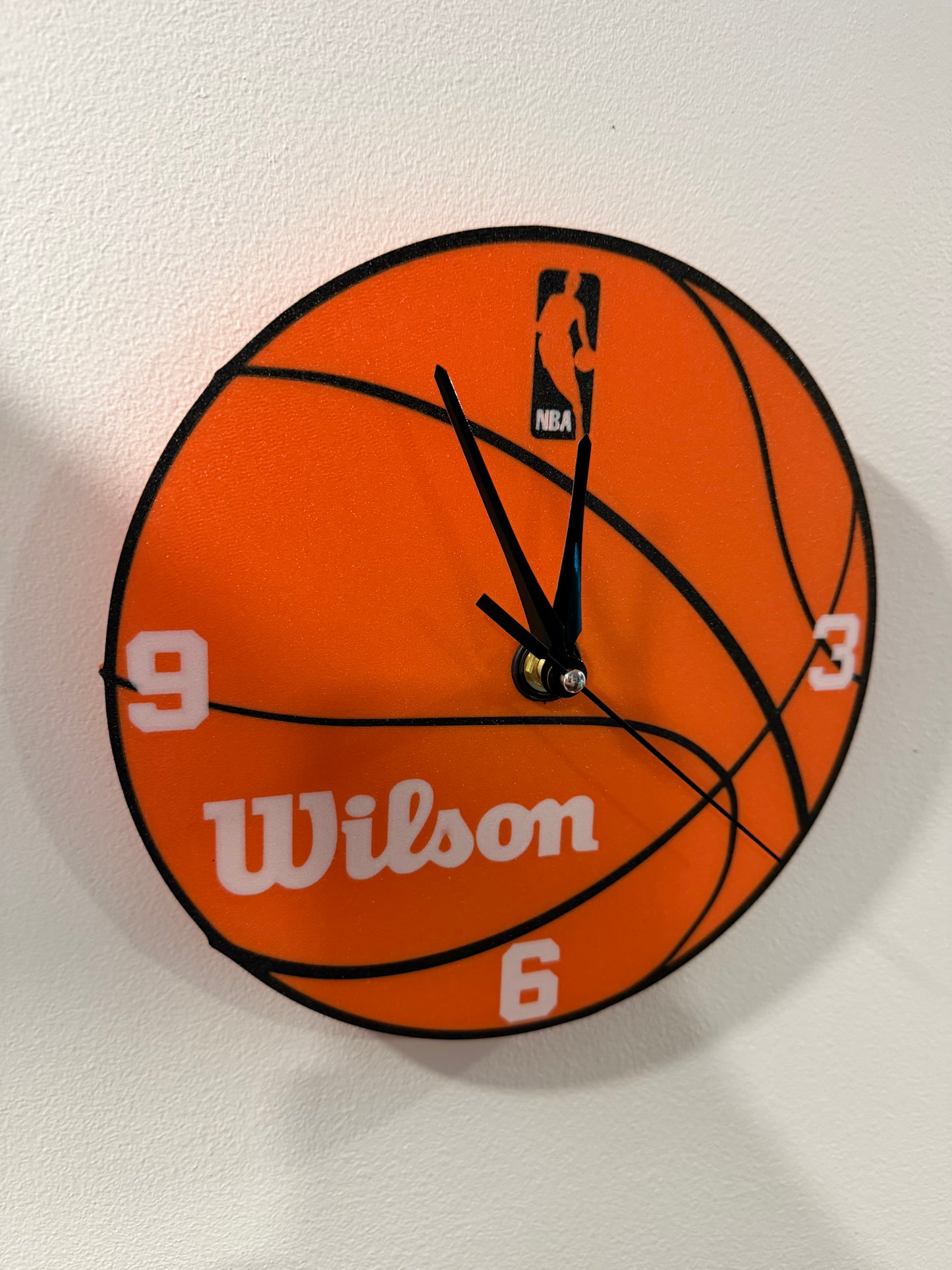 Basketball Wall Clock – Wilson NBA Inspired | Sports Decor