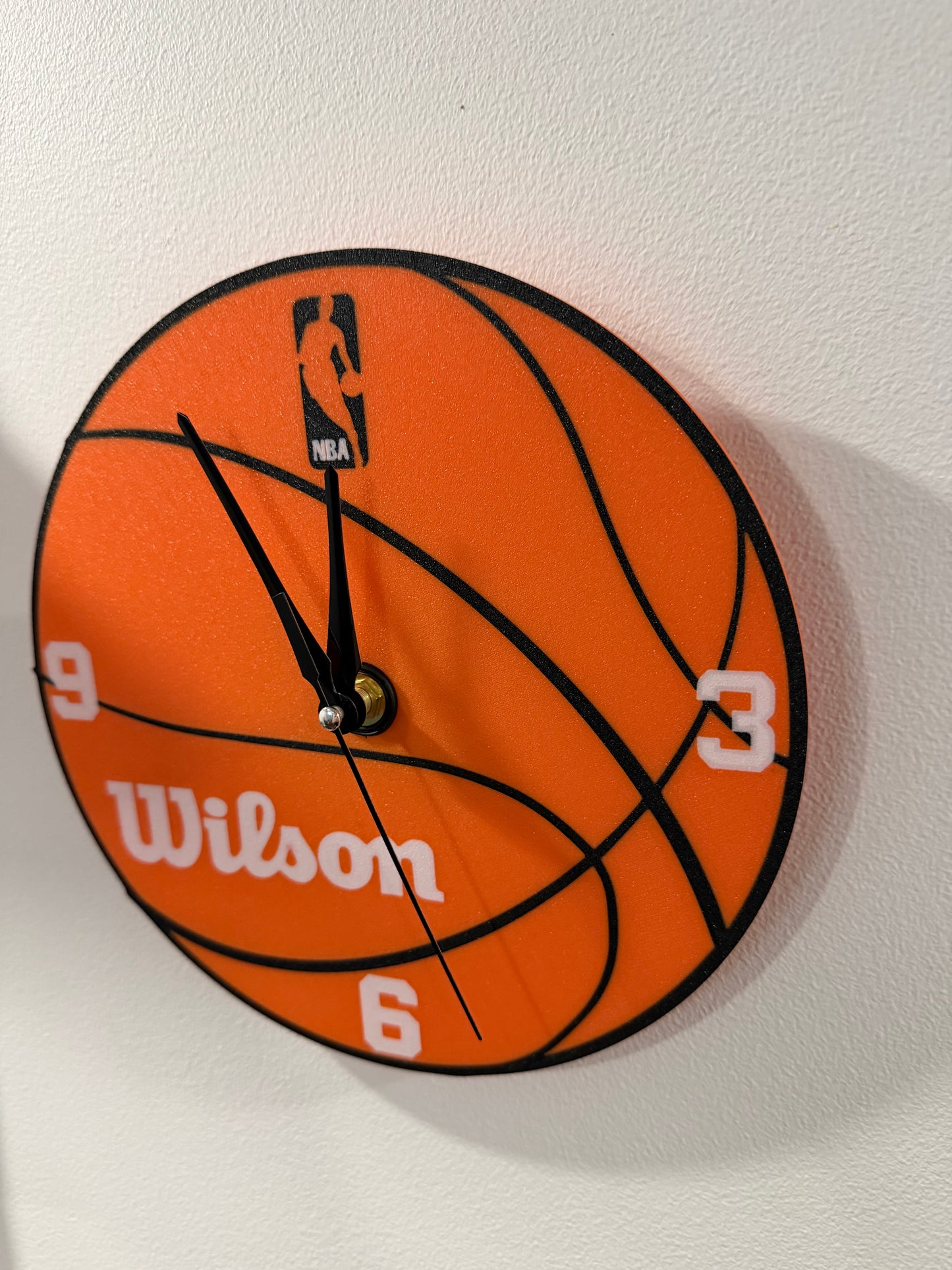 Basketball Wall Clock – Wilson NBA Inspired | Sports Decor