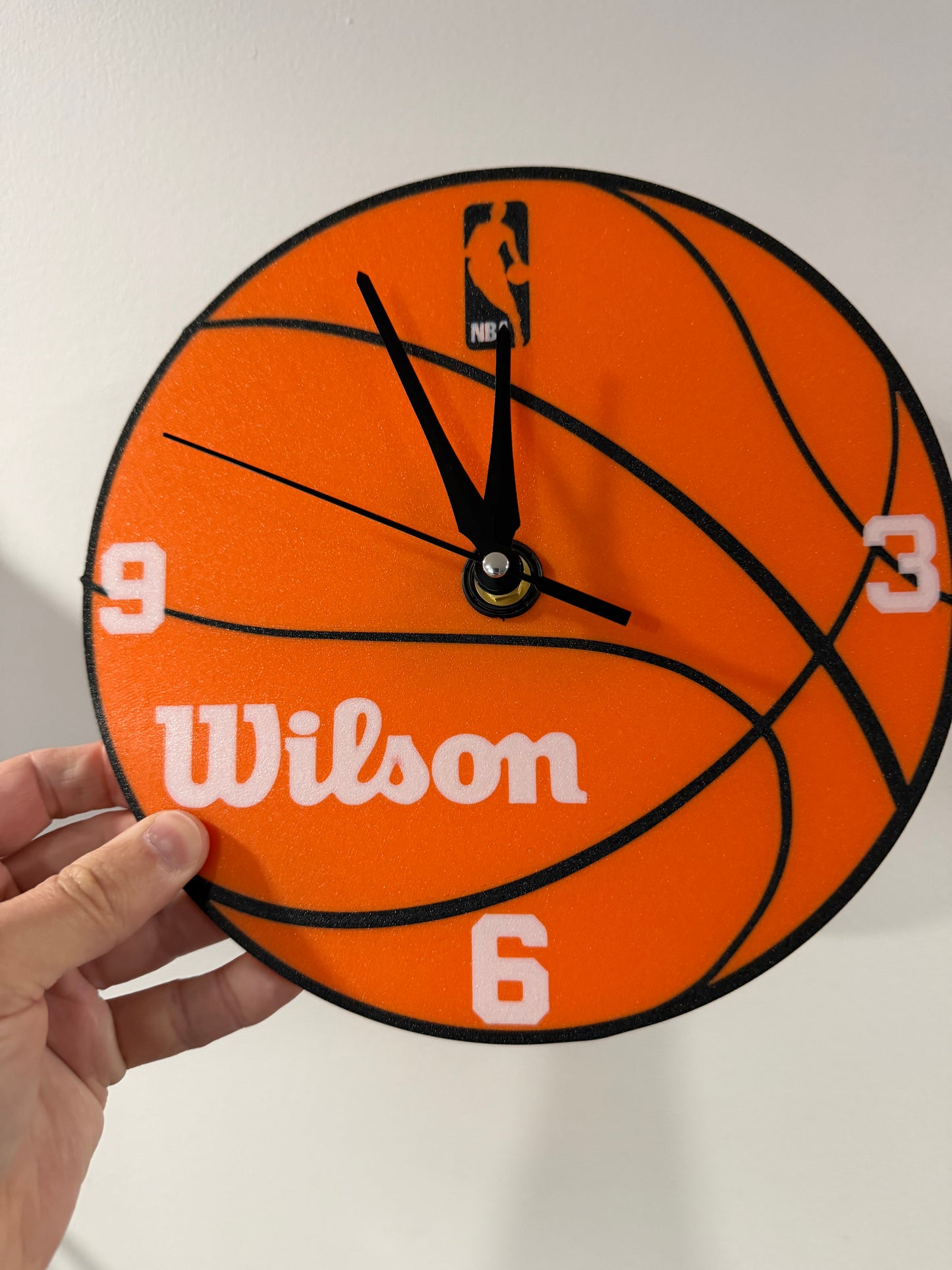 Basketball Wall Clock – Wilson NBA Inspired | Sports Decor
