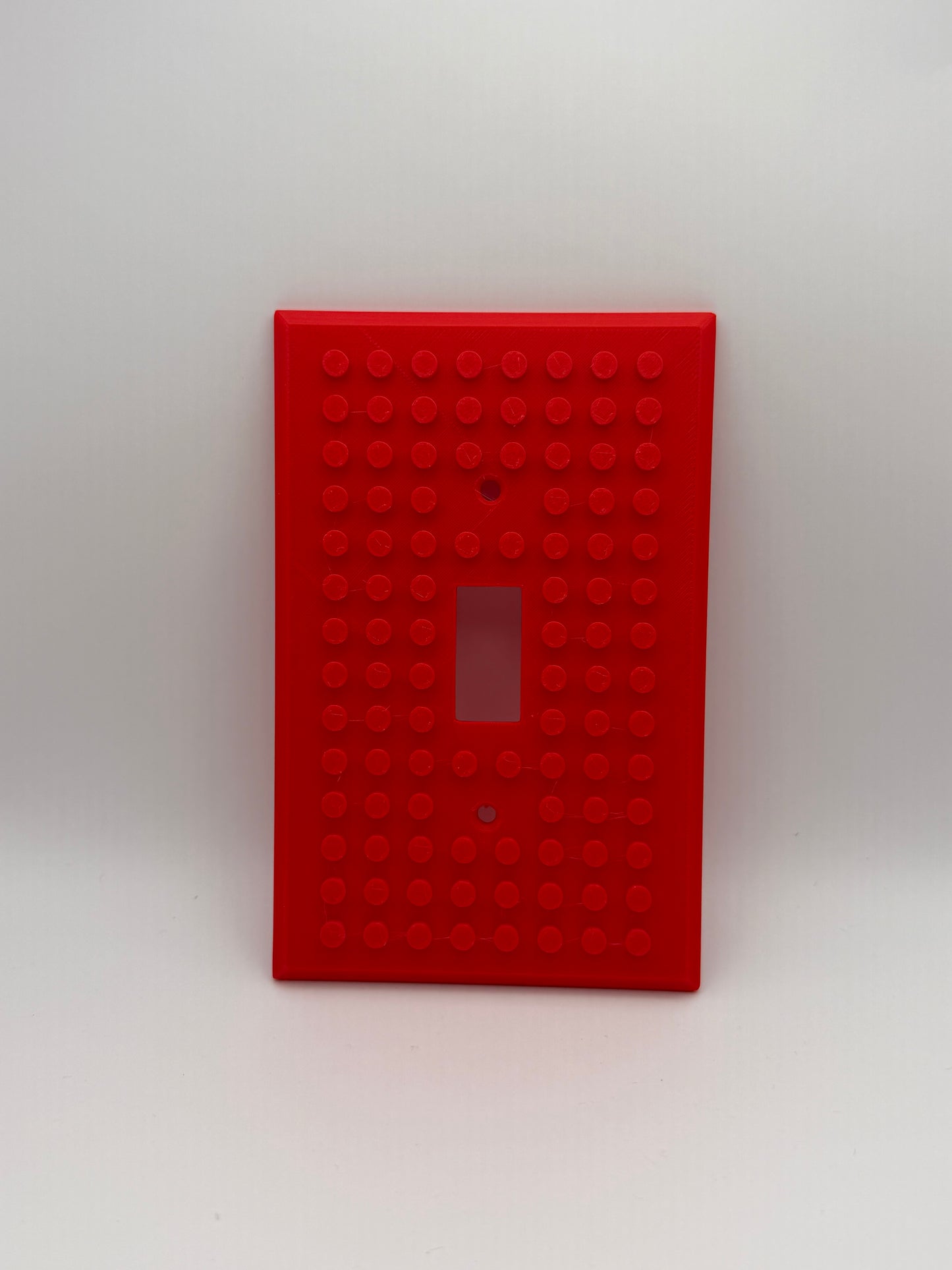 3D Printed LEGO Style Light Switch Cover • Colorful Brick Switch Plate for Kids Rooms & Playrooms