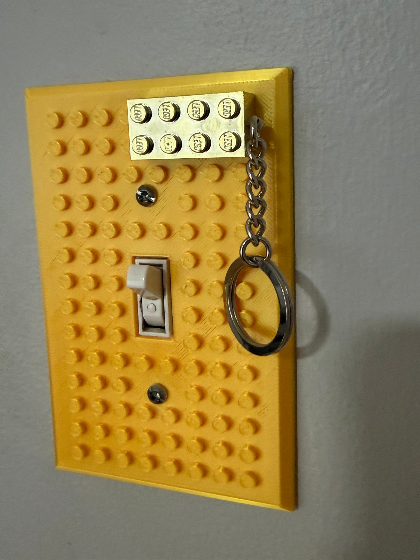 3D Printed LEGO Style Light Switch Cover • Colorful Brick Switch Plate for Kids Rooms & Playrooms