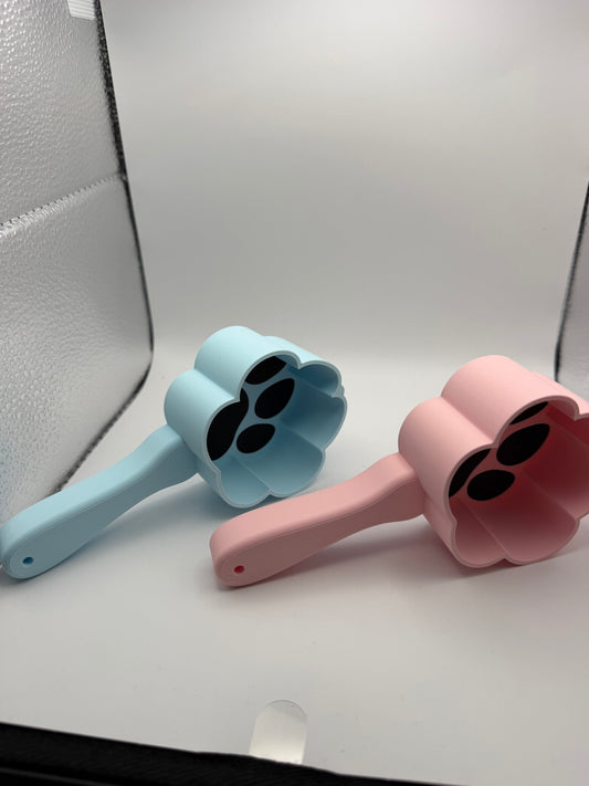 3D Printed Pet Food Scooper • Paw Print Scoop with Handle • NON TOXIC MATERIAL