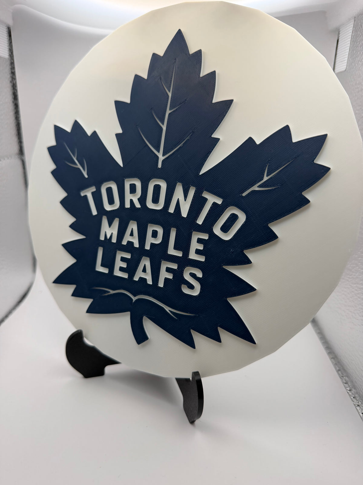3D Printed Toronto Maple Leafs inspired Plaque, Layered Leaf Wall Art (Sports Decor)
