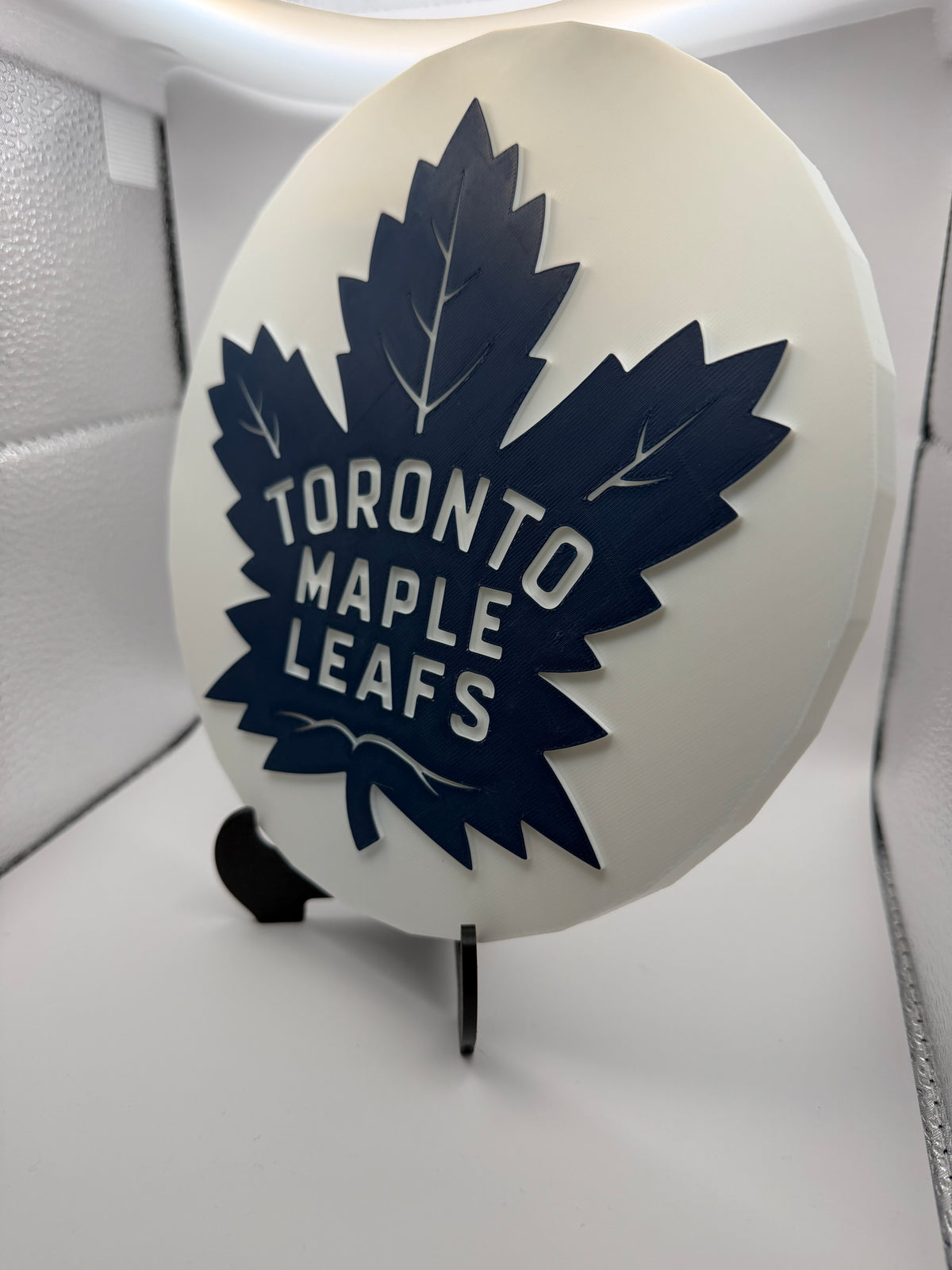 3D Printed Toronto Maple Leafs inspired Plaque, Layered Leaf Wall Art (Sports Decor)