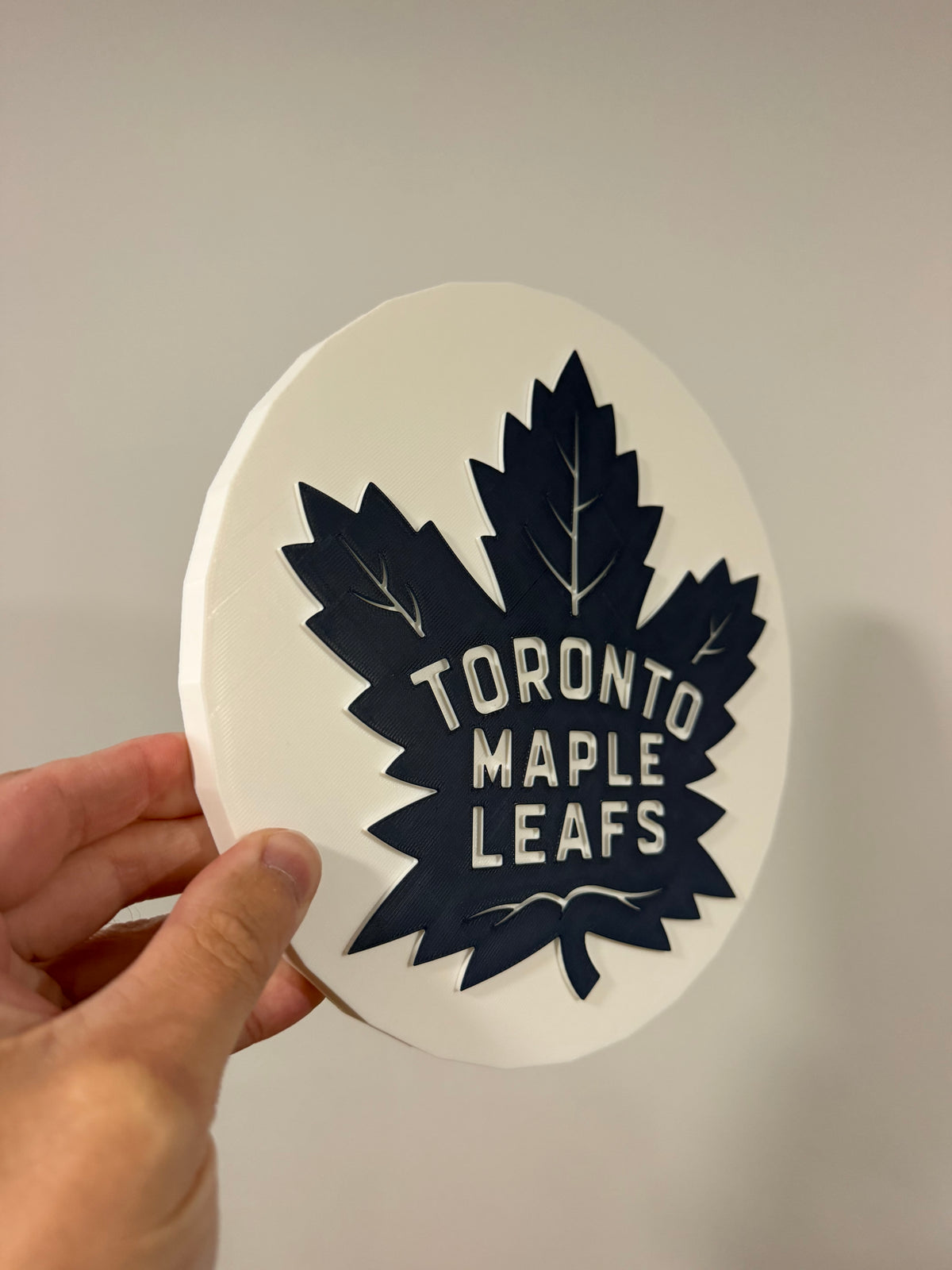 3D Printed Toronto Maple Leafs inspired Plaque, Layered Leaf Wall Art (Sports Decor)
