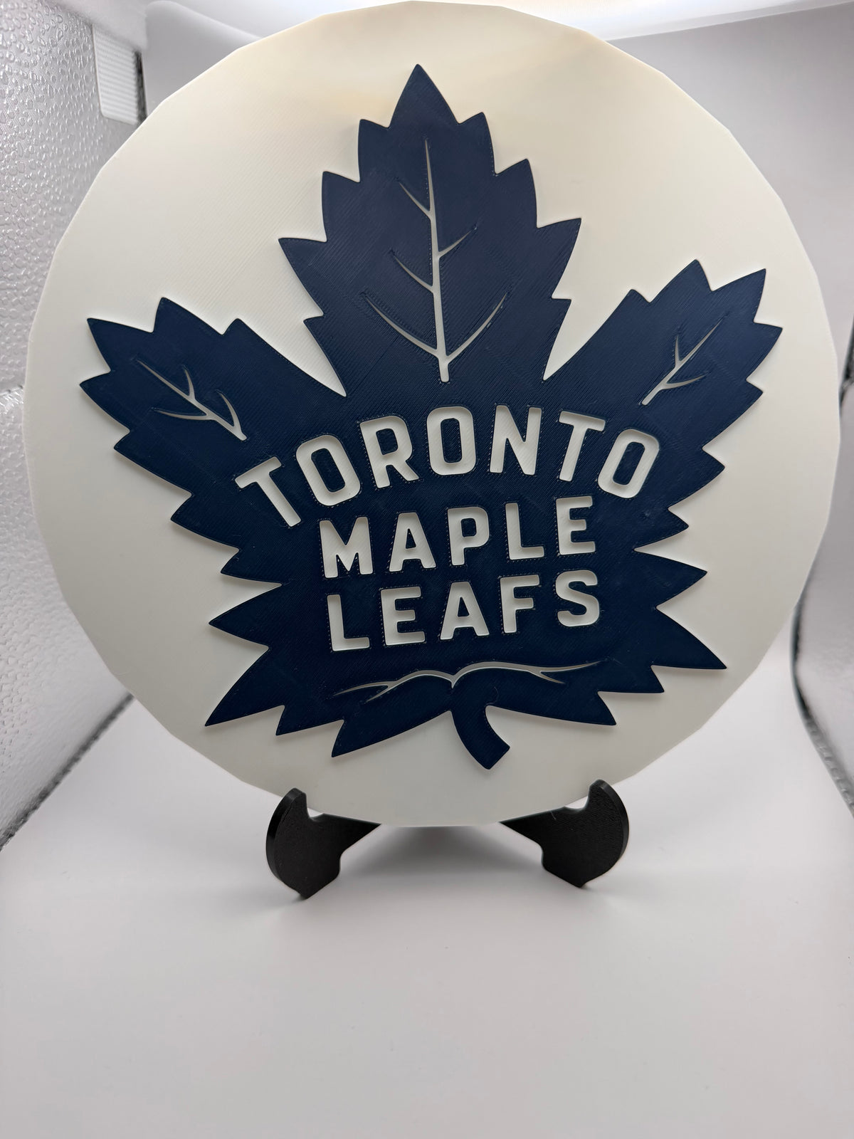 3D Printed Toronto Maple Leafs inspired Plaque, Layered Leaf Wall Art (Sports Decor)