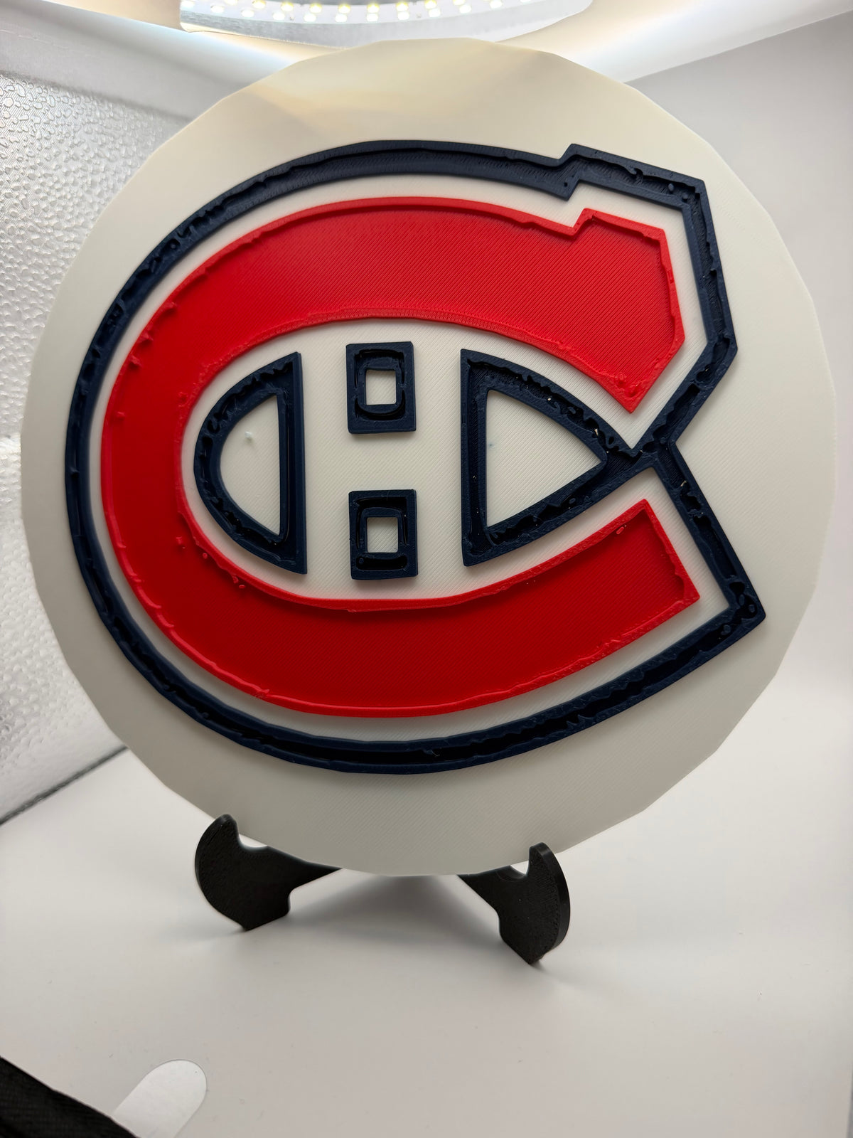3D Printed Montreal Canadiens Inspired Hockey Plaque, Sports Wall Art (Man Cave Gift)