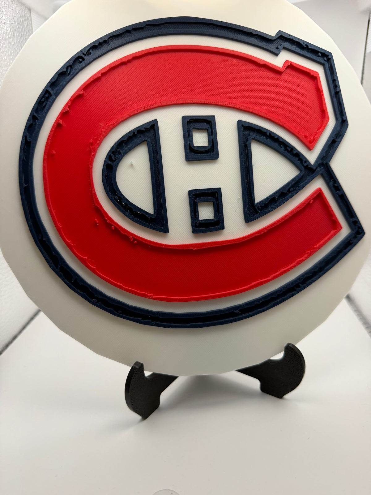 3D Printed Montreal Canadiens Inspired Hockey Plaque, Sports Wall Art (Man Cave Gift)