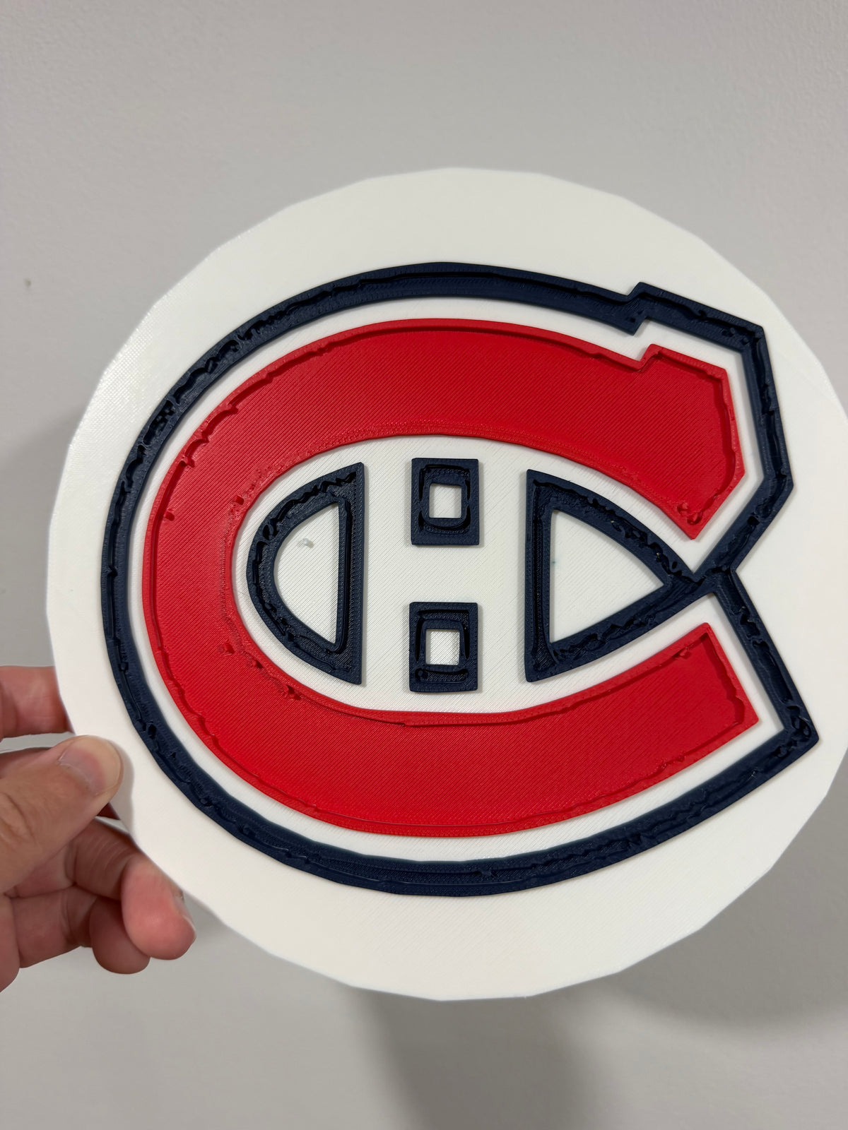 3D Printed Montreal Canadiens Inspired Hockey Plaque, Sports Wall Art (Man Cave Gift)