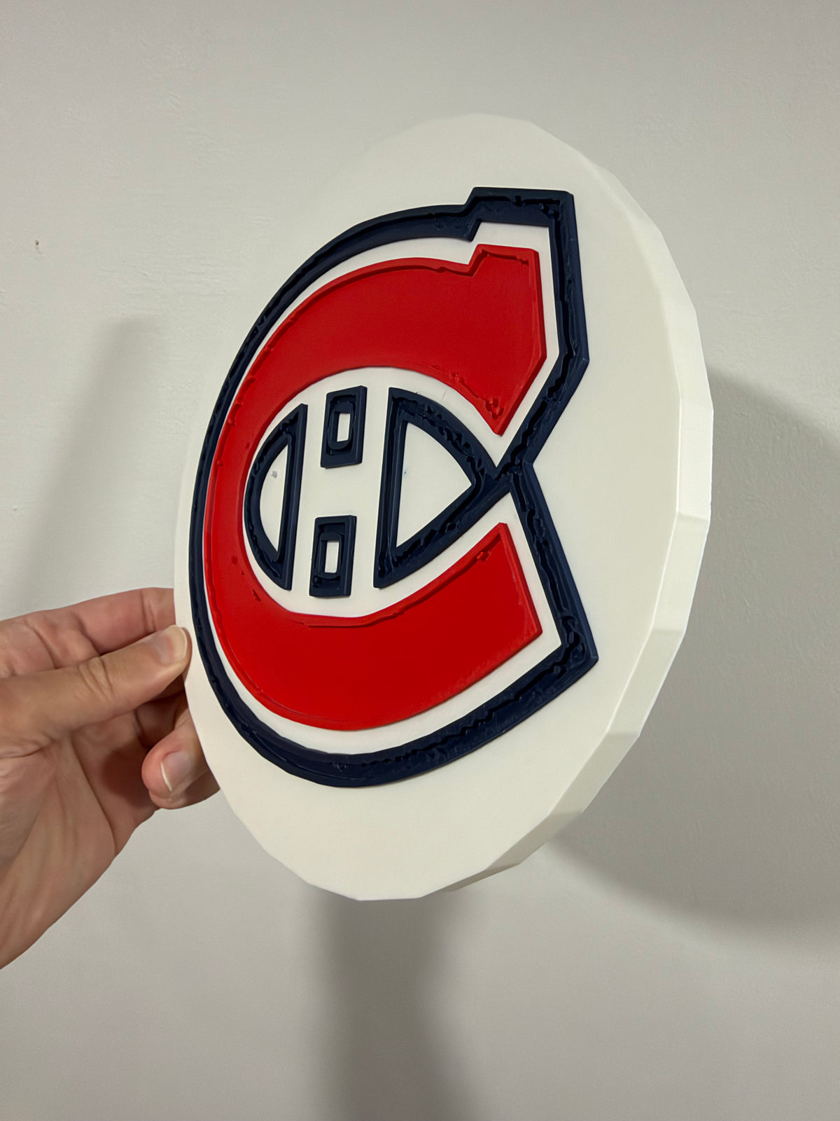 3D Printed Montreal Canadiens Inspired Hockey Plaque, Sports Wall Art (Man Cave Gift)