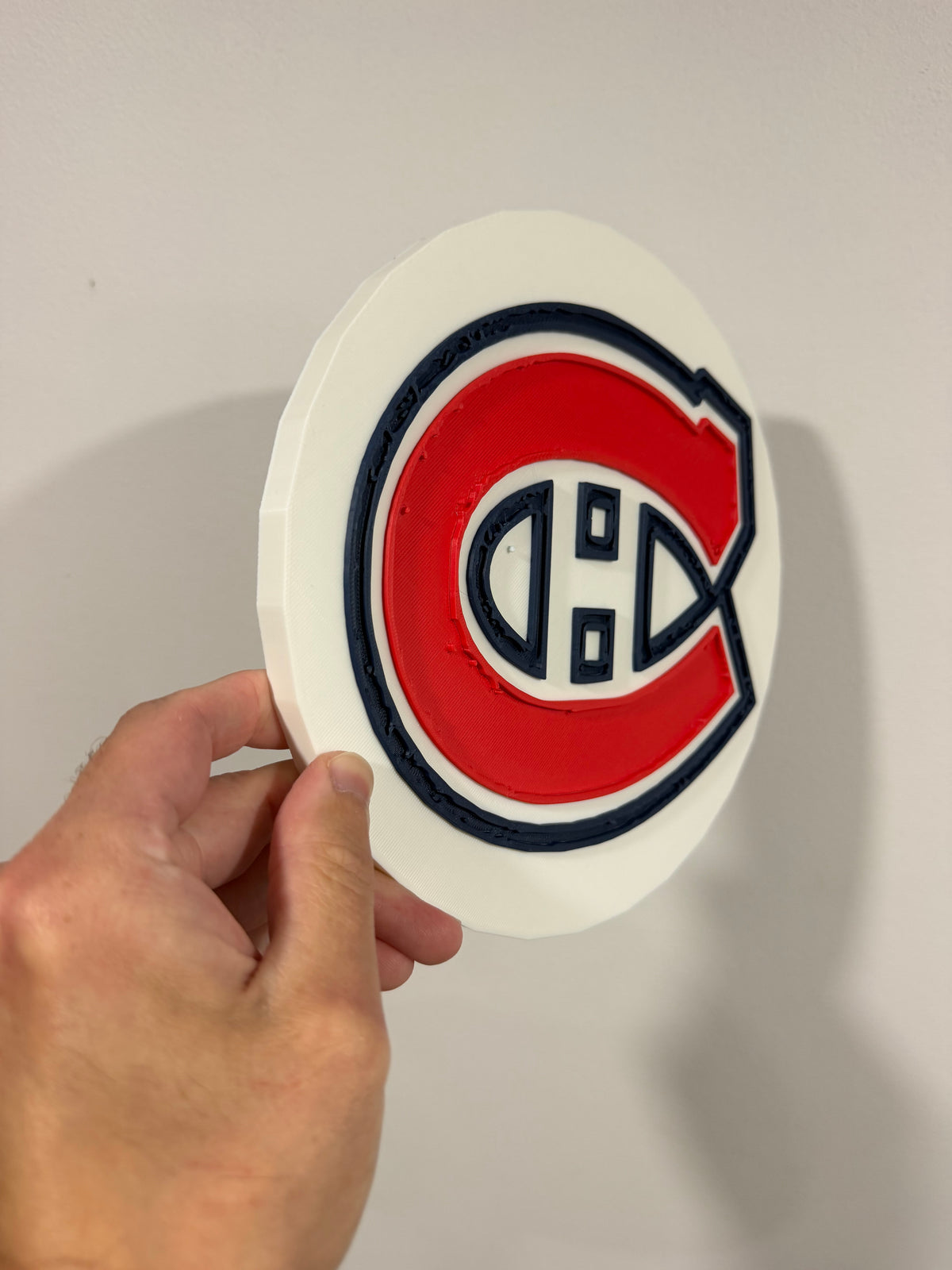 3D Printed Montreal Canadiens Inspired Hockey Plaque, Sports Wall Art (Man Cave Gift)