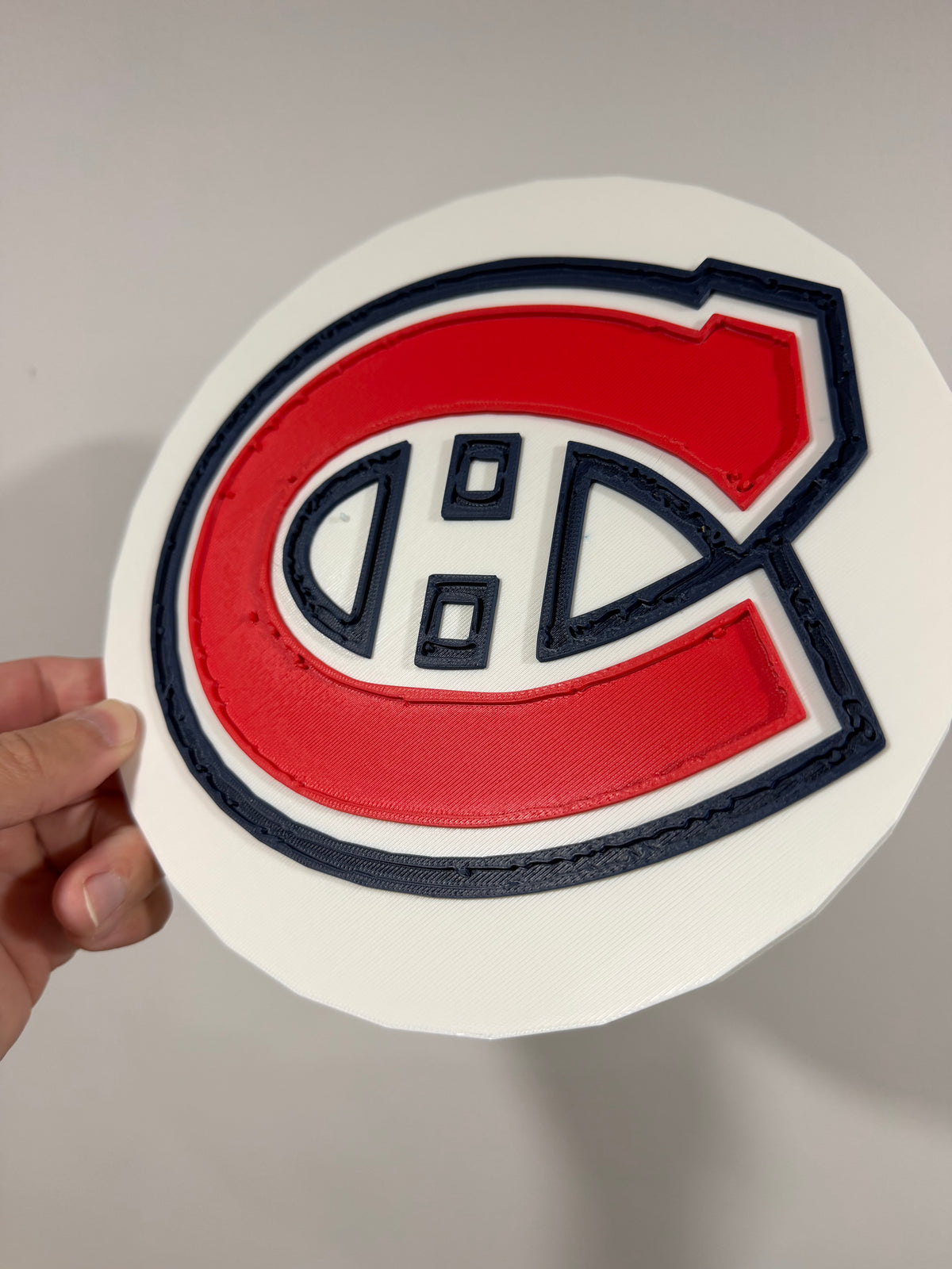 3D Printed Montreal Canadiens Inspired Hockey Plaque, Sports Wall Art (Man Cave Gift)