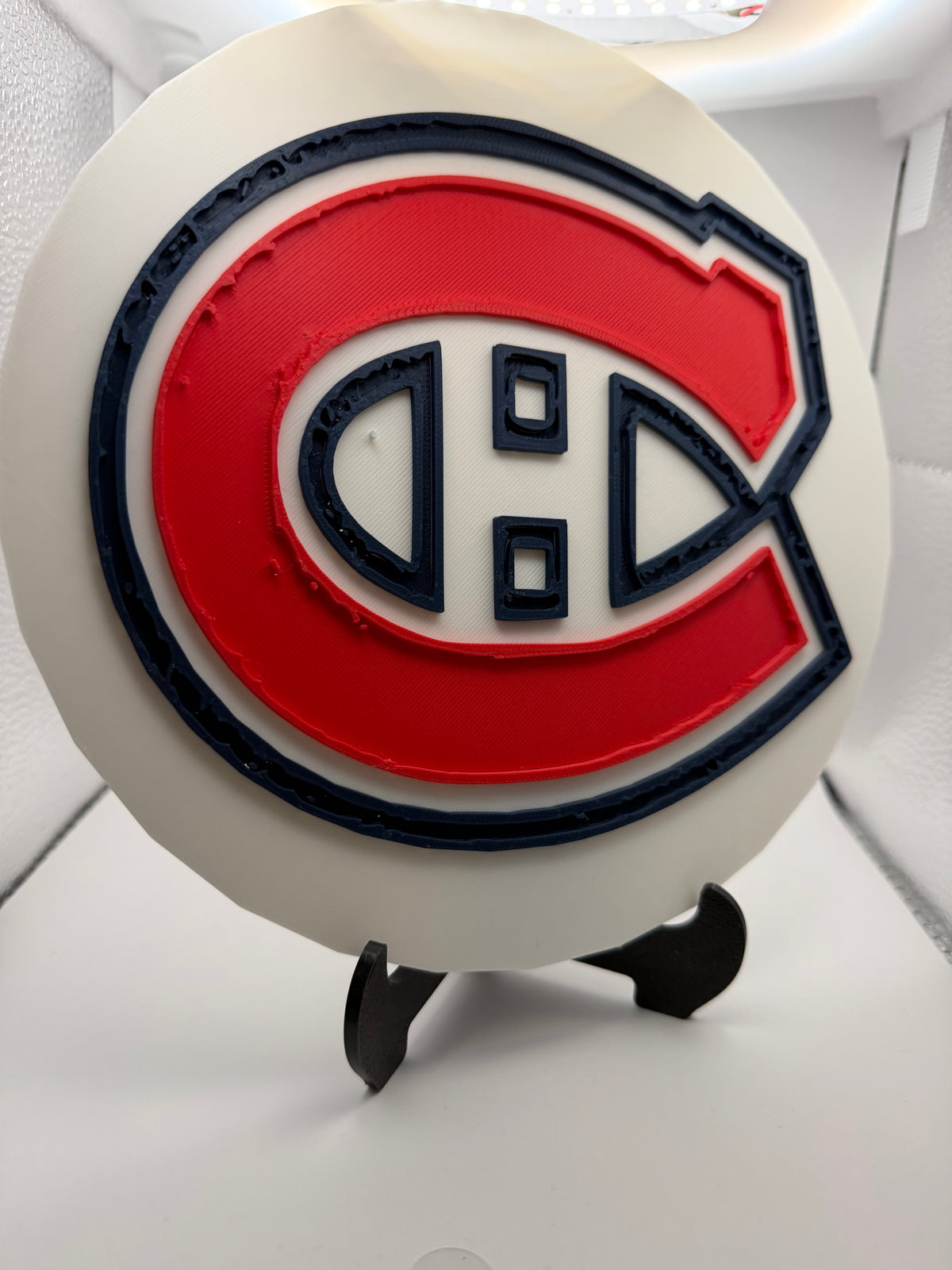 3D Printed Montreal Canadiens Inspired Hockey Plaque, Sports Wall Art (Man Cave Gift)