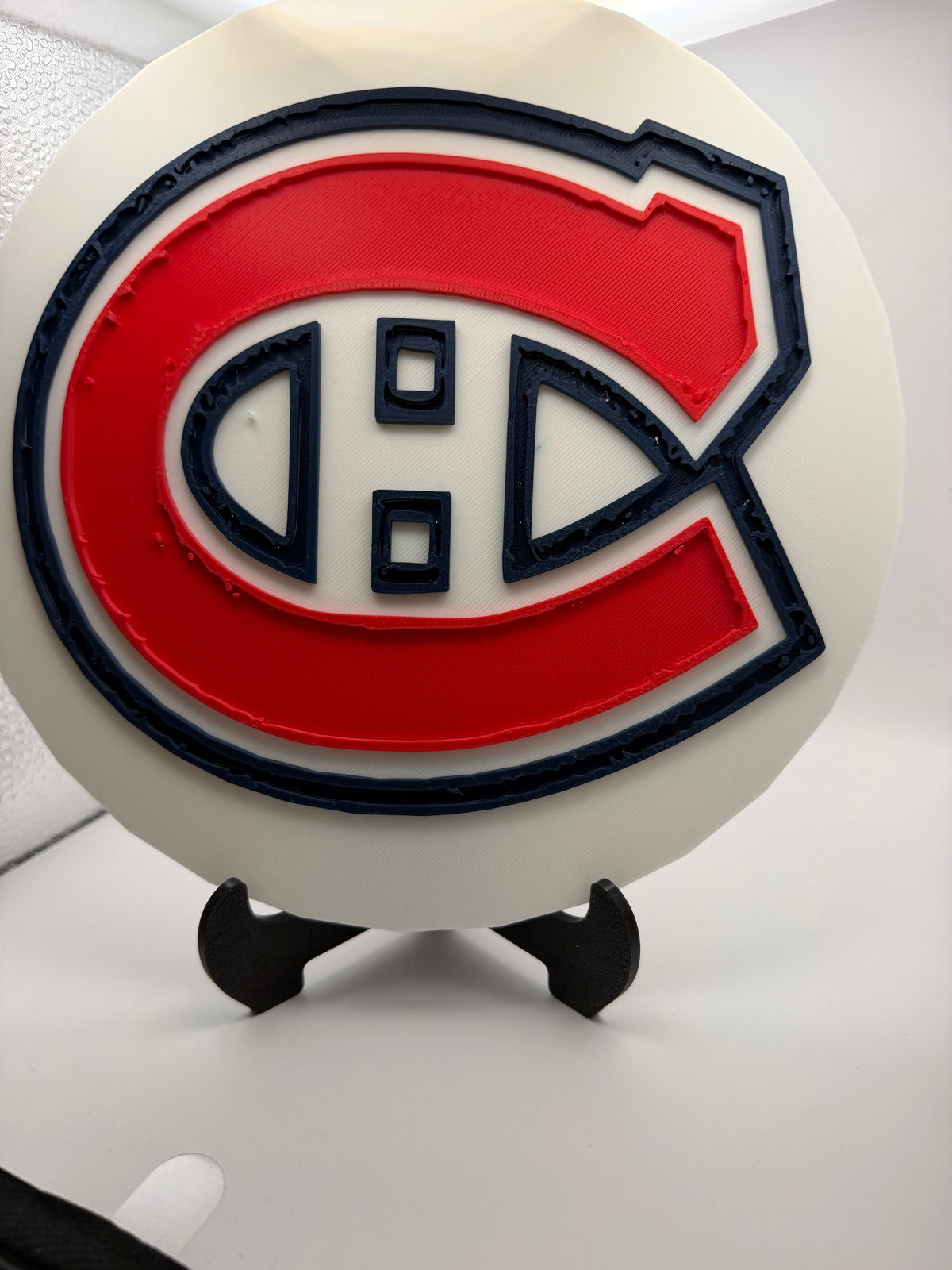 3D Printed Montreal Canadiens Inspired Hockey Plaque, Sports Wall Art (Man Cave Gift)