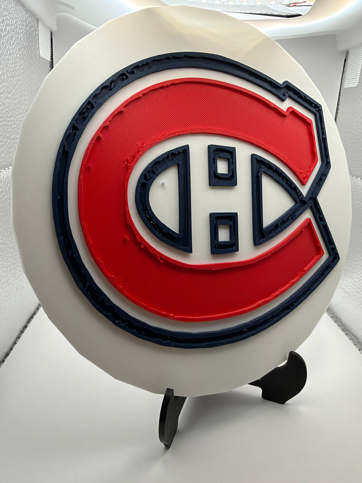 3D Printed Montreal Canadiens Inspired Hockey Plaque, Sports Wall Art (Man Cave Gift)